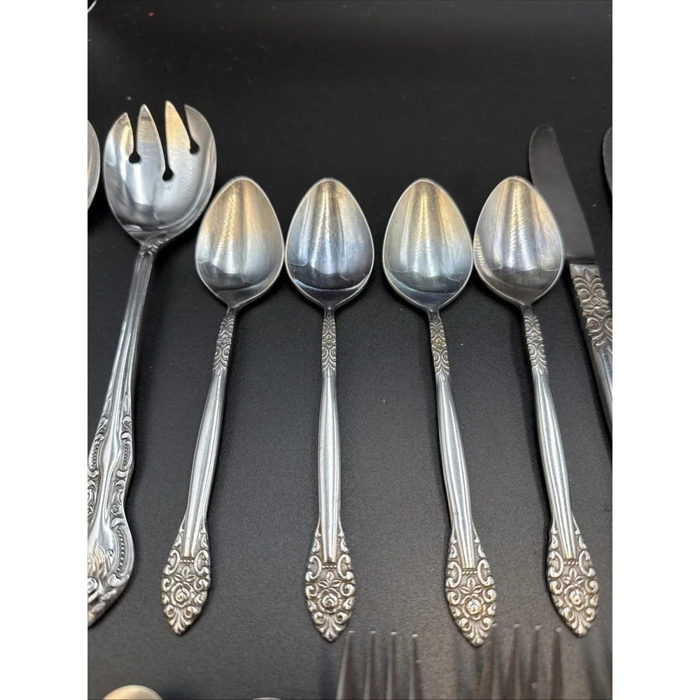 Unbranded‎ Japan UNF231 Stainless Partial Flatware Set 27 Pieces